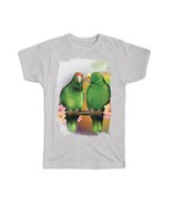 Parrot Airbrush : Gift T-Shirt Bird Nature Artistic Art Pastel Watercolo... - $335.62 MXN