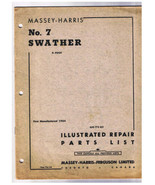 Massey Harris No 7 Swather 9 Foot Illustrated Repair Parts List - £11.67 GBP