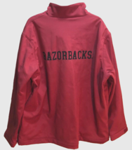 Arkansas Razorbacks NCAA Vintage 90s SEC Cardinal Red Sewn Full Zip Jacket 2XL - $34.39