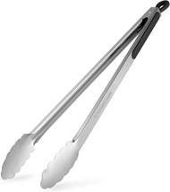 BBQ Tongs for Grilling, 17&quot; Long Kitchen Cooking Stainless Steel Heavy D... - £11.90 GBP