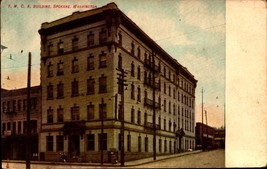 Spokane, WA Washington, YMCA Building Street View, ANTIQUE Postcard BK57 - £3.95 GBP