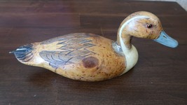 Antique 1885 Pintail Duck Decoy Signed Milred 13&quot; - $148.50