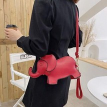 Animal Elephant Shape Crossbody Bag Purse Fashion Women Pu Leather Chic ... - £39.23 GBP