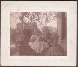 Mark Wells Jennings, 8 months Old w/Mother &amp; Grandmother (1898) - £13.98 GBP