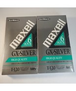 Two Maxell 214016 120 Minute Gx Silver Video Tapes High Quality Recordin... - $6.43