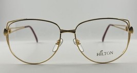 Vintage Hilton Eyewear Lady Hilton 812 24 KT Eyeglasses Gold Frame RARE ... - $257.13