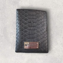 Victoria&#39;s Secret Black Python Passport Case Cover Travel Wallet Credit Card NEW - $19.32