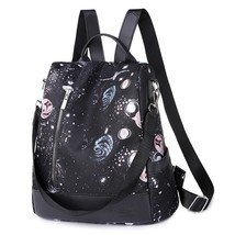 New Female School BackpaOxWaterproof Women Backpack Starry Sky Printing Student  - £38.39 GBP