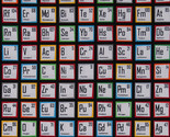 Cotton Periodic Table Elements Chemistry Science Cotton Fabric Print BTY... - £9.55 GBP