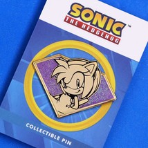 Sonic The Hedgehog Chaos Emerald Amy Rose Golden Series Enamel Pin Figure - $14.99