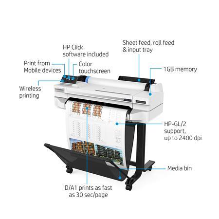 HP DesignJet T530 24-in E-printer Printer 5ZY60A 5ZY60A#B1K - $1,799.99