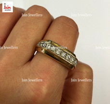 1.10 - 1.20 Karat G-H/SI1 Echt Natürlich Zertifiziert Diamanten Herren Ring 14 - £1,146.76 GBP+