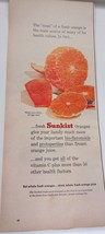 Sunkist Oranges Magazine Print Ad 1959 - £3.12 GBP