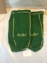 Lot Of 2 Crown Royal Green Drawstring Bag 13&quot; 1.75L - £5.60 GBP