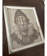 Louis Spiegel  Clown print  1960s-1970s - 11 x 8 inches, Framed, Gothic,... - $84.15