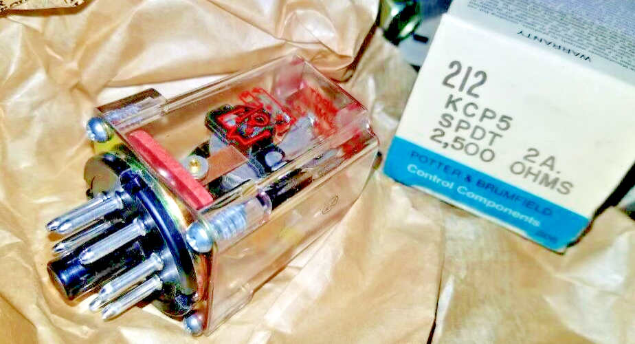 212 KPC5 AMF POTTER BRUMFIELD SPDT 2 AMP 2500 OHMS  RELAY 8 PINS NEW OLD... - $17.18