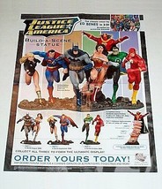 JLA Build A Scene statue POSTER:Batman,Superman,Wonder Woman,Green Lantern,Flash - £29.87 GBP