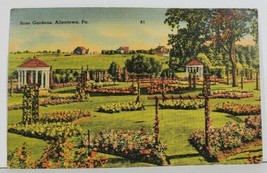 Allentown Pennsylvania Rose Garden 1940s to Brockton Pa Postcard N12 - £9.46 GBP