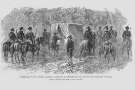 Jefferson Davis arrested &amp; Taken to Fortress Monroe by Frank Leslie - Art Print - £16.95 GBP+