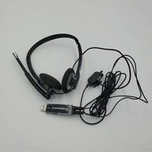 Plantronics .Audio 625 USB Stereo Headset Mic Dual 3.5mm Jack USB Adapte... - $24.70