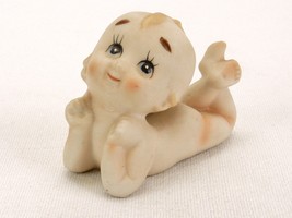 Vintage Kewpie Doll Figurine, Porcelain Bisque, Infant Piano Baby ~ Repaired - £15.62 GBP
