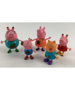 Peppa Pig Muddy Puddles Family Figures George Candy Cat Jazwares Toy 5pc... - $40.55 CAD