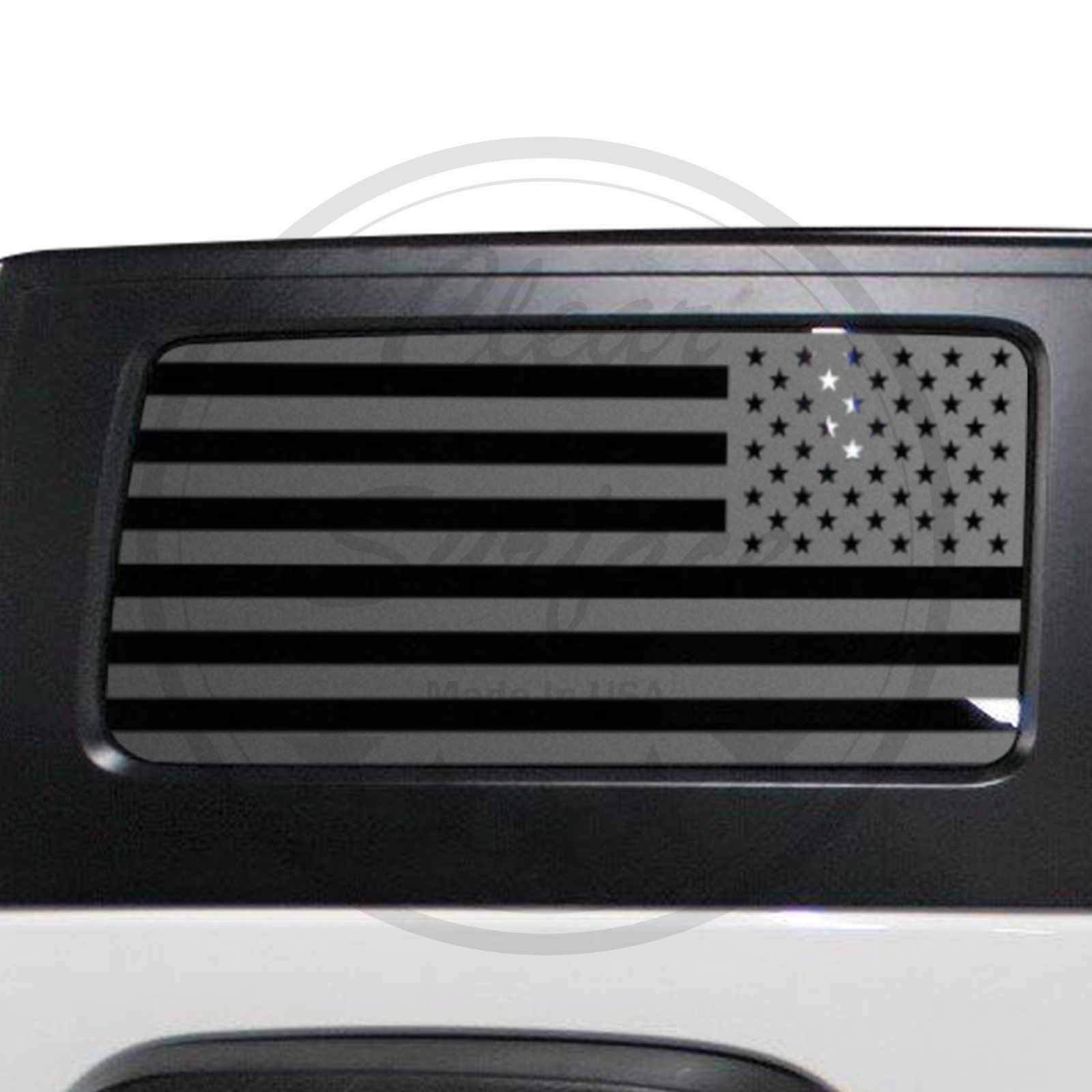Fits 2 Door 2007-2017 Jeep Wrangler JK Rear Window American Flag Decal Sticker - $34.99