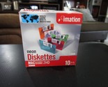 Pack of 10 Imation Neon Diskettes MAC Formatted 2HD 1.40 MB - $13.85