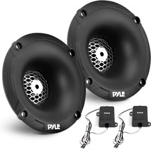 One Pair Of 1 Inch Pei Black Dome Tweeters With Horn Diffusers, 120 Watts - £41.39 GBP