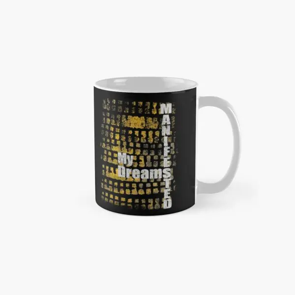 My Dreams Manifested Typographic White D Mug Tea Gifts Cup Drinkware Coffee - $19.99