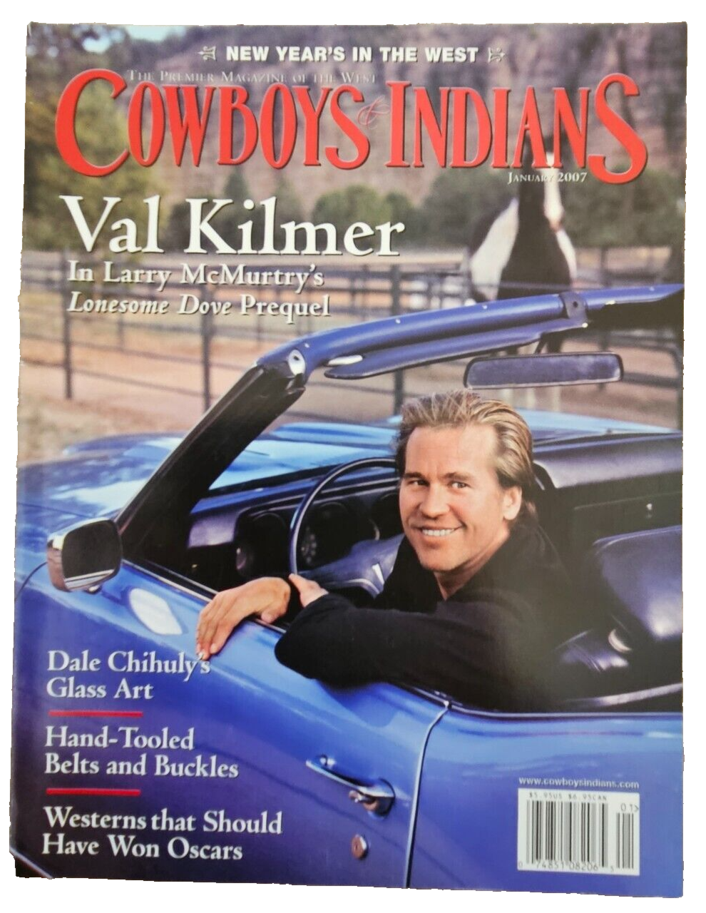 Cowboys &amp; Indians Magazine  VAL KILMER  January  2007  Excellent  Condition - $9.90