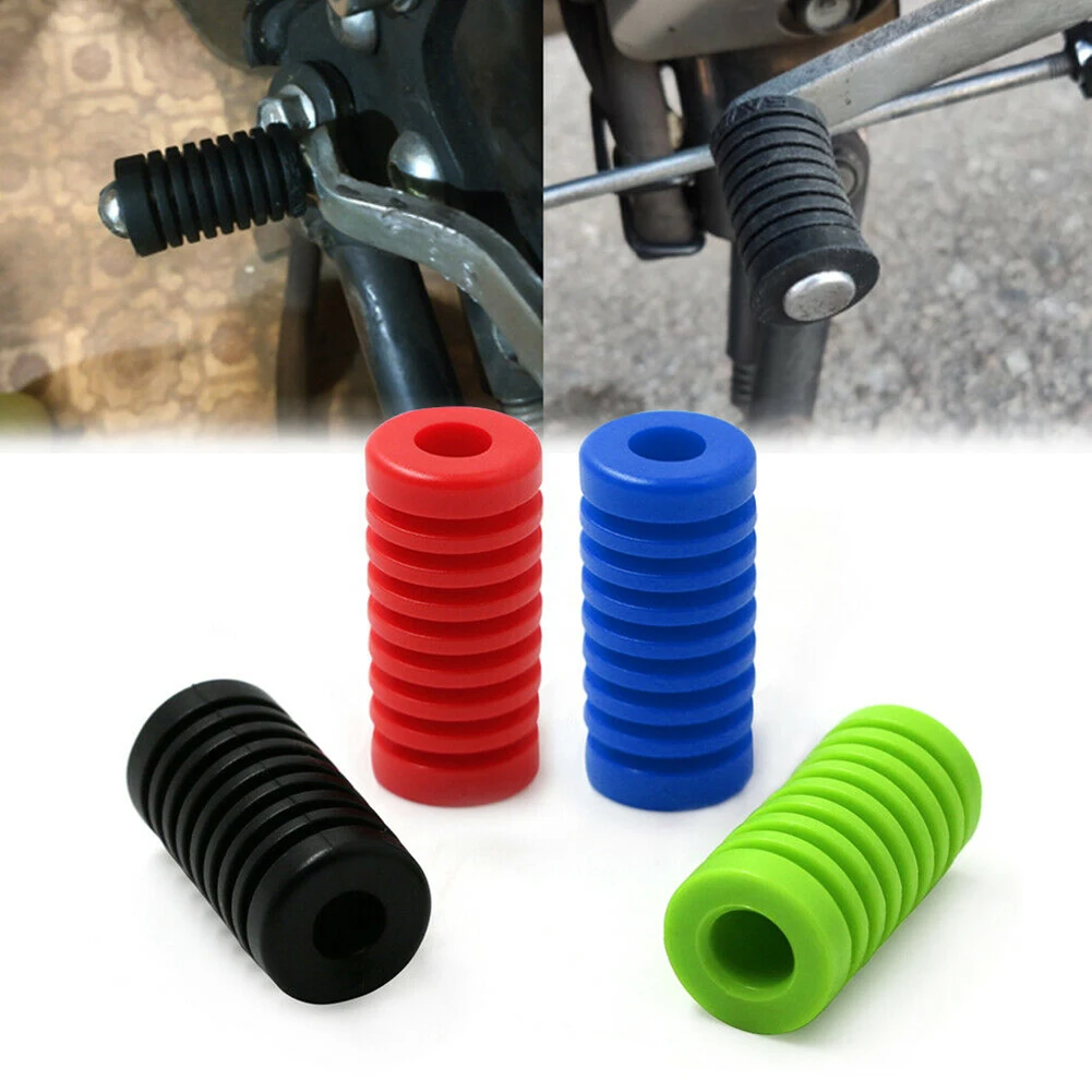 red motorcycle gear shift shifter lever pedal foot pegs pad rubber motorcycle shifter thumb200