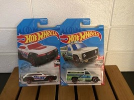 Lot Hot Wheels 2017 HW Rescue 9/10 HW Pursuit 196/250 and 6/10 Rapid Res... - $4.90