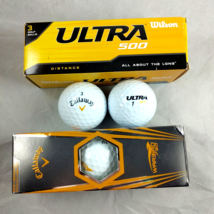 Sleeve of 1 Ea Callaway Warbird &amp; Wilson Ultra Golf Balls 3 per Sleeve Distance - £9.02 GBP