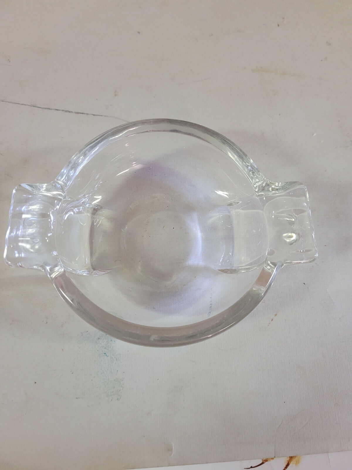 Vintage Clear Glass Ashtray Collectible Smoking, image size:1200x1600