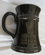 Alexander Keith&#39;s Nova Scotia Fine Beer Embossed Black 14 Oz. Mug Stein  - £14.38 GBP