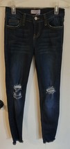 Womens 0 24 Judy Blue Indigo Distressed Punk Skinny Denim Jeans - £14.79 GBP