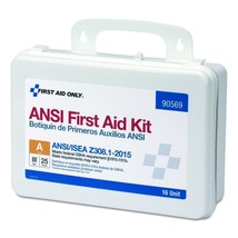 First Aid Only 90569 16 Unit ANSI A 25 Person First Aid Kit Plastic Weat... - £48.01 GBP