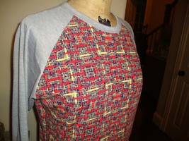Lularoe Raglan Sleeve RANDY printed Shirt M  - £23.63 GBP