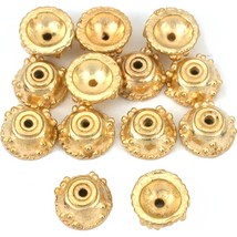Bali Rope Bead End Caps Gold Plated 9.5mm Approx 12Pcs - £6.15 GBP