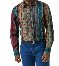 Wrangler hecotah aztec snap shirt size 3XL REG - $56.92 CAD