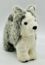 American Girl Doll Siberian Husky Pet Puppy Dog Blue Eyes Gray White 7 inch - £13.96 GBP