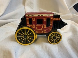 Wells Fargo Cast Iron Stage Coach Coin Bank - No Box Or Key Red - £7.63 GBP