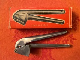 Vintage Garlic Press Made In Italy With Box Cast Aluminum - $10.88