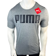 Nwt Puma Msrp $40.99 Power Rebel Mens Gray Crew Neck Short Sleeve T-SHIRT Size M - £31.00 GBP