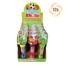 Full Box 12x Kidsmania Thumb Shotz Assorted Lollipops Sports Game Candy .39oz - £24.98 GBP