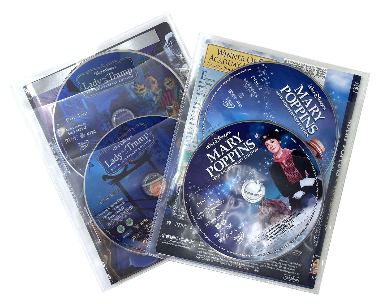CheckOutStore Clear 2 Disc CPP Sleeves & DVD Booklet - £17.56 GBP - £364.26 GBP
