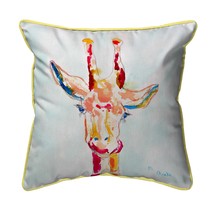 Betsy Drake Giraffe Small Indoor Outdoor Pillow 12x12 - £38.83 GBP