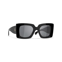 Chanel CH5480H c 622/T8 Black Frame w Glass Pearls  / Gray Polarized Sunglasses - £208.26 GBP