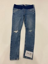 TopShop Maternità Jamie Skinny Strappato Jeans IN Blu W32 L34 (ph29) - £17.76 GBP